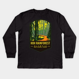 Hoh Rainforest Olympic National Park Kids Long Sleeve T-Shirt